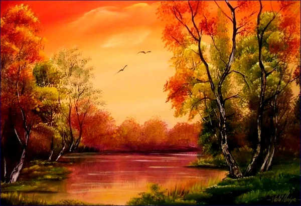 Ketten a naplementében 30x45