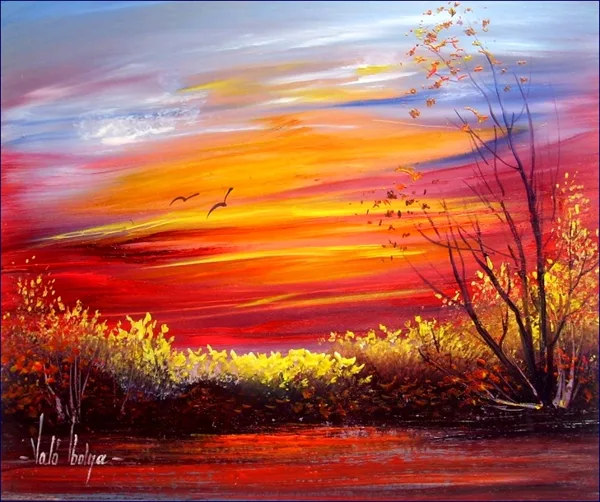Októberi izzó naplemente 40x45