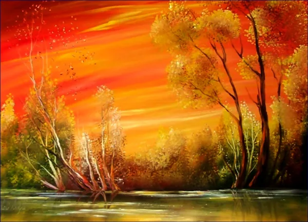Violet Valo - Őszi fák,, 40x30 