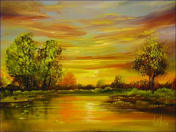 Viharfelhők napsütésben 30x40 cm
