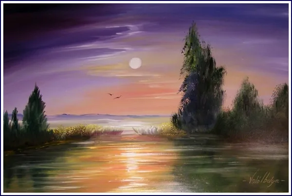 Hajnali derengés 30x45 cm