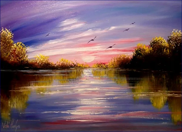 Hajnali ébredés  50x70 cm