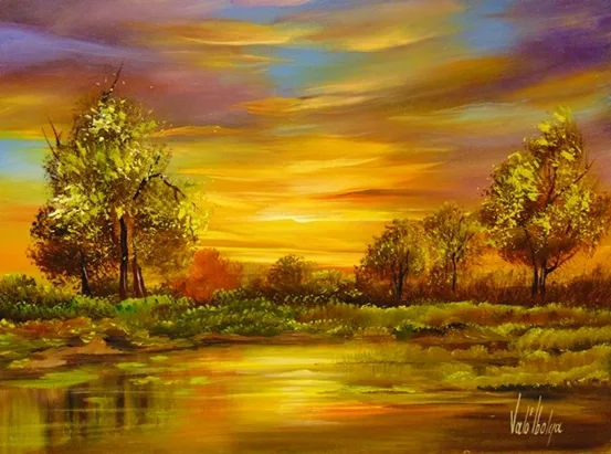 Aranyszínű napsütés - 30x40 cm