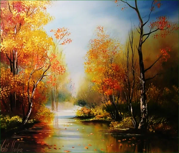 Őszi színek ragyogása 45x40 cm