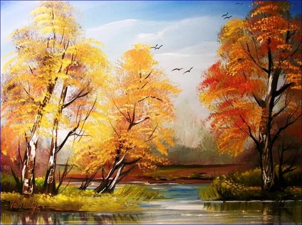Őszülő fák 30x40 cm
