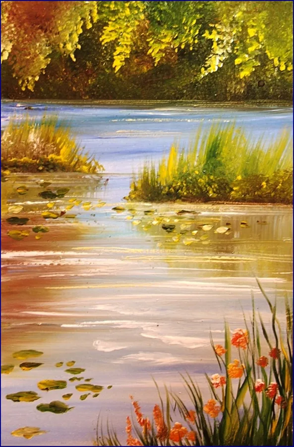 Tópart virágokkal 45x30 cm