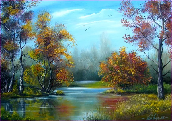 Vízparti ősz 50x70