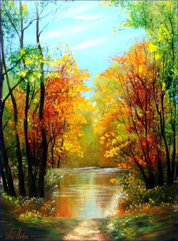 Erdei tó 40x30 cm        