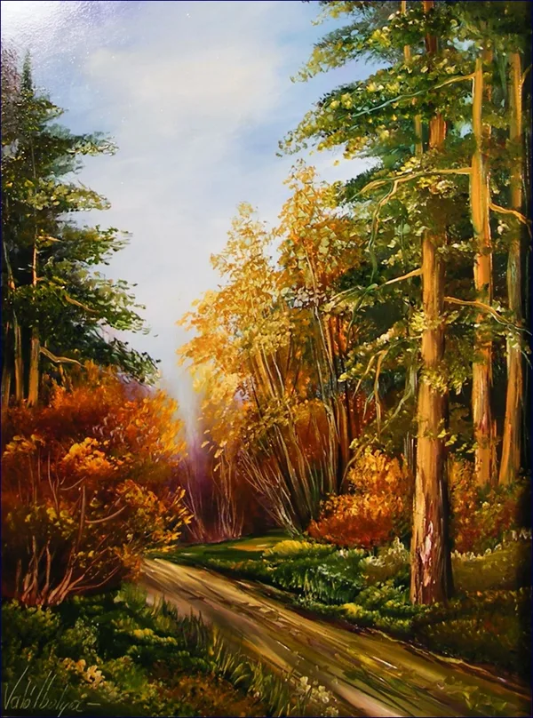 Erdei úton 40x30   