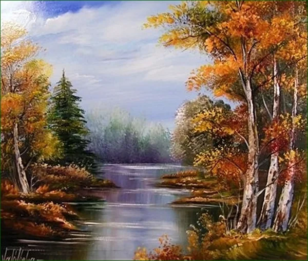 Erdei tó 40x45 cm