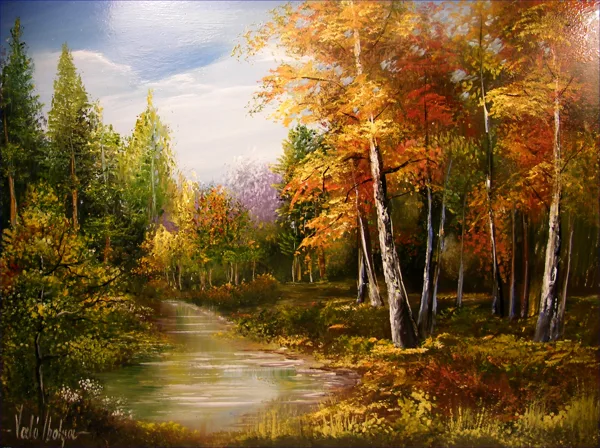 Erdei folyó 35x50 cm