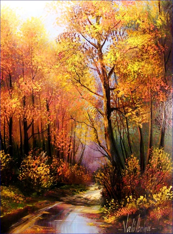 Út a fák között 40x30 cm