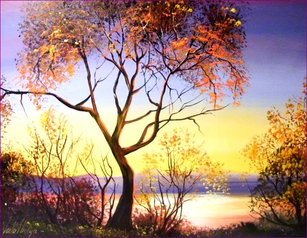 Magányos fa 30x40cm