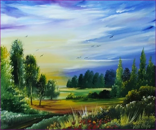 Nyári kék ég 30x35 cm