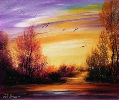 Őszi hajnal 30x35 cm