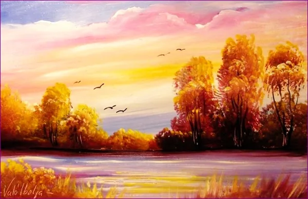 Rózsaszínű felhők 45x30 cm
