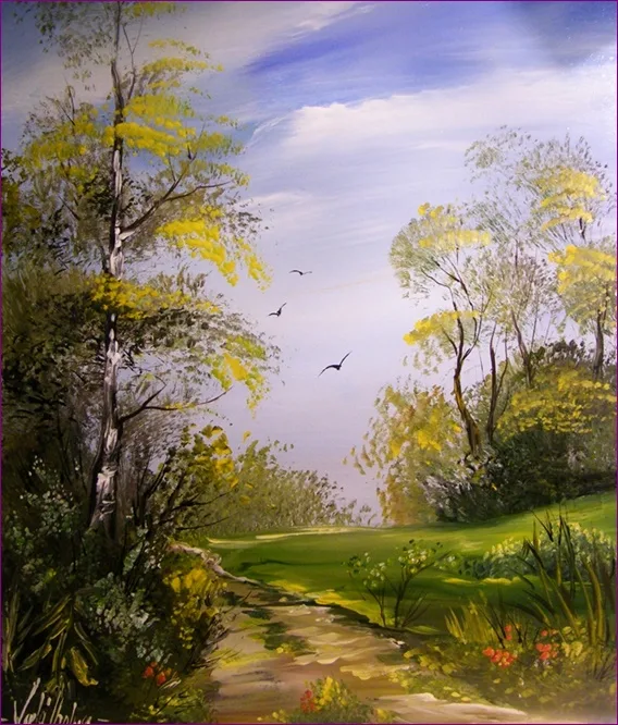 Tavaszi domboldal 35x30