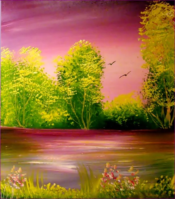 Tavaszi hajnal 35x30cm