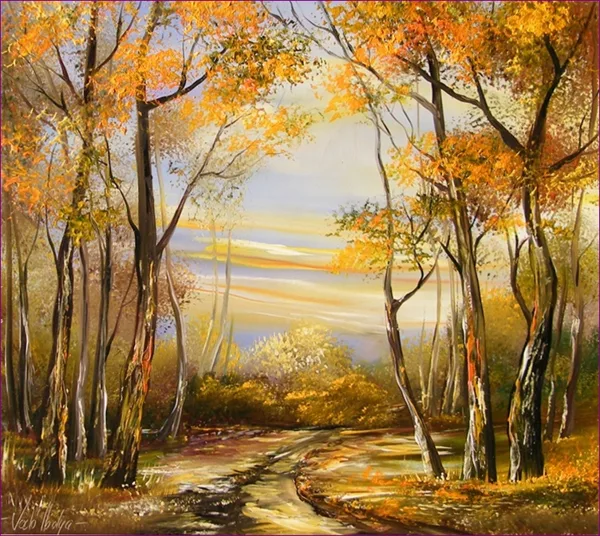 Út a fák között 40x45 cm