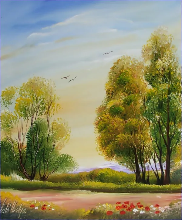 Virágos út 35x30 cm