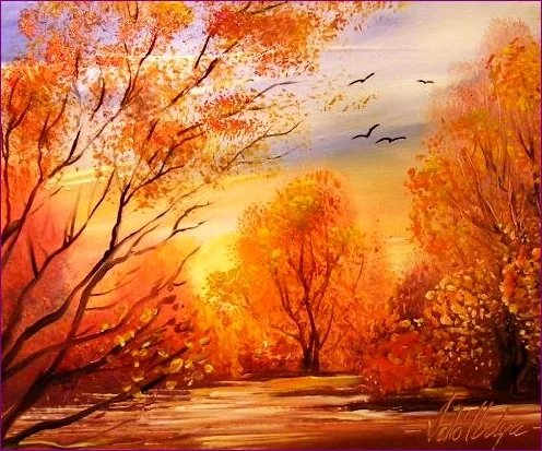 Vöröslő színek 40x45 cm