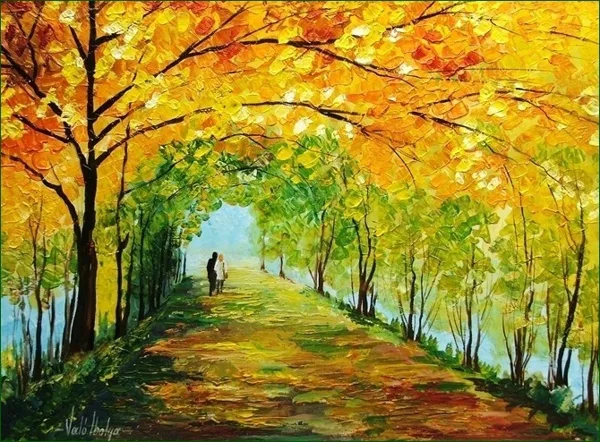 A parkban 30x40 cm