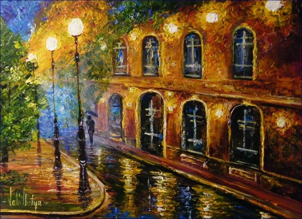 Esős éjszaka 30x40 cm