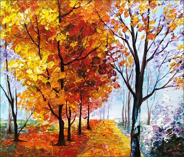 Őszi fák 35x30 cm