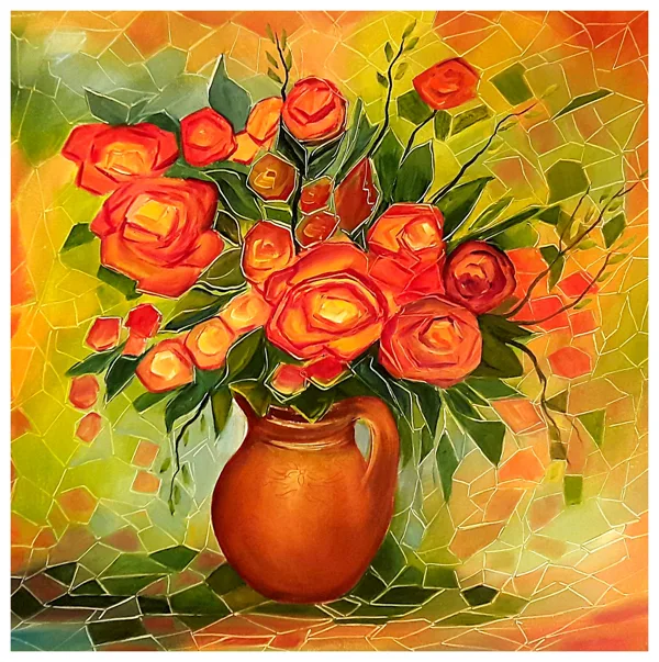 45x45 cm, olaj, feszített vászon