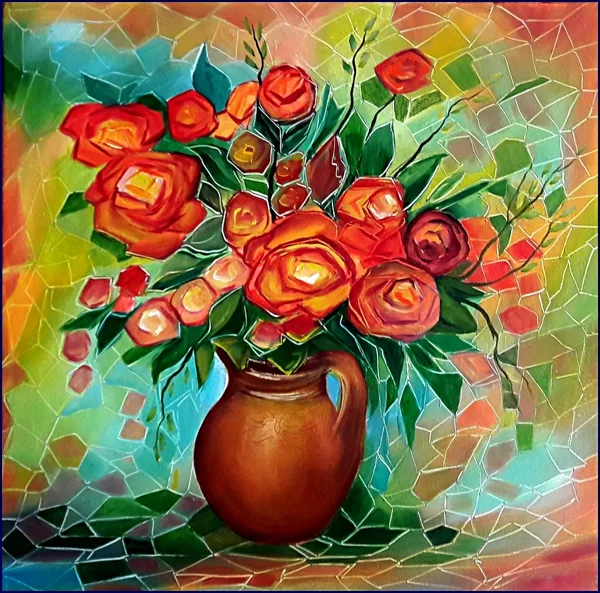 50x50 cm, olaj, feszített vászon