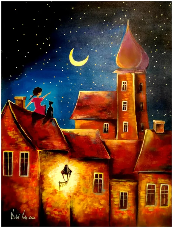 Holdas éj 60x45 cm 