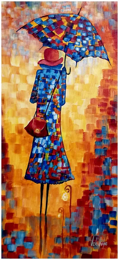 Esőben 65x30 cm