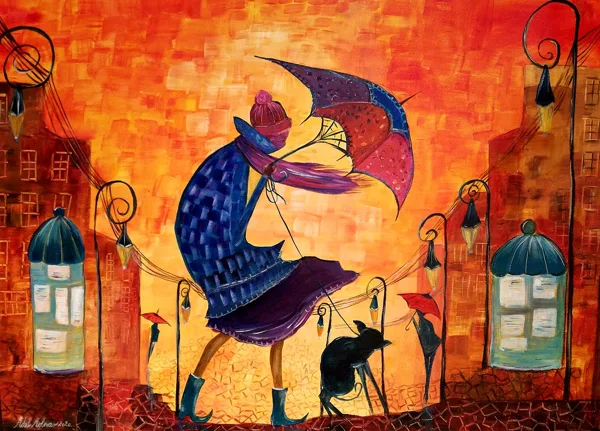 Októberi szélben 50x70 cm 