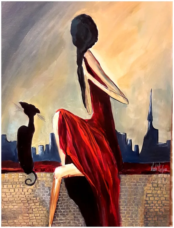 J.K. Reprodukció - Éjjeli holdfényben 50x30 cm