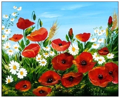 Pipacsok a réten 30x40 - eladva