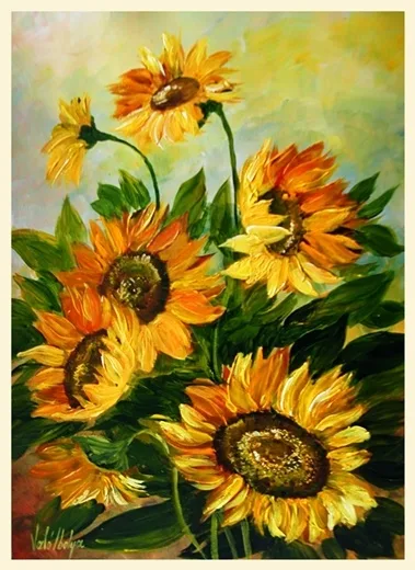 Napraforgók 40x30 cm - eladva