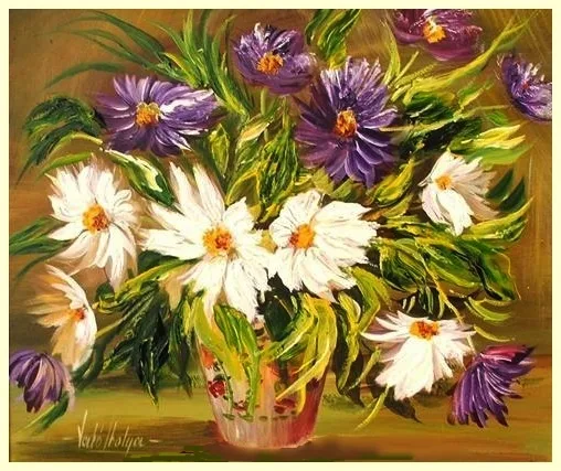 Őszi virágok 40x45  cm - eladva