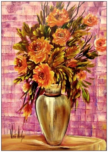 Sárga vadrózsák 40x30 cm - eladva