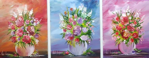 Háromtagú virág sorozat 90x35 
