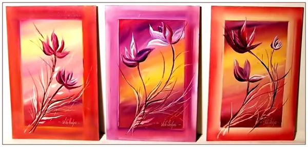 Háromtagú virág sorozat 120x40  