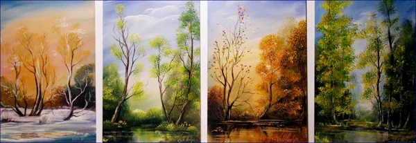 Négy évszak 120x50 cm