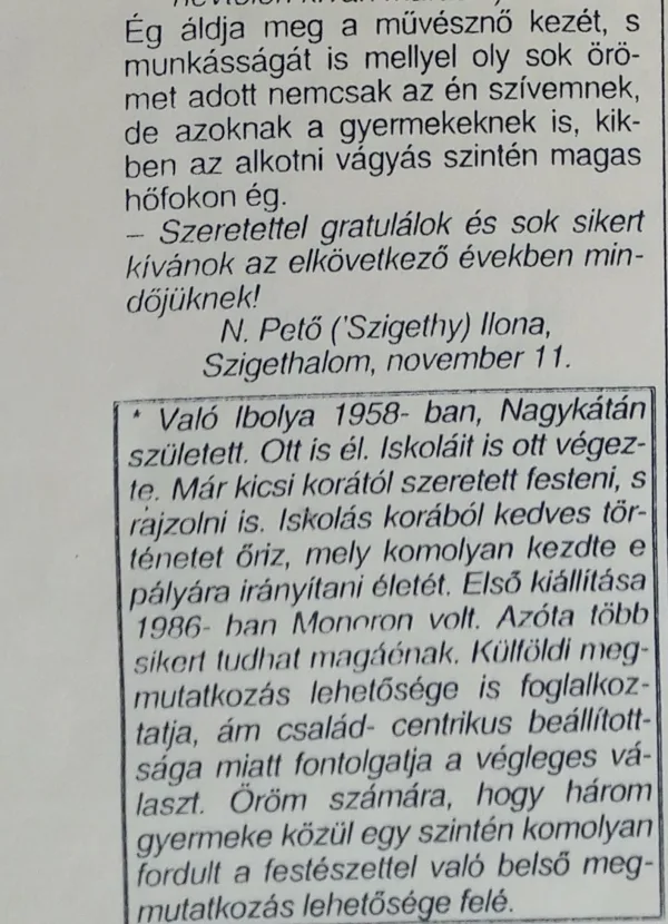 2004.  N. Pető Ilona írása