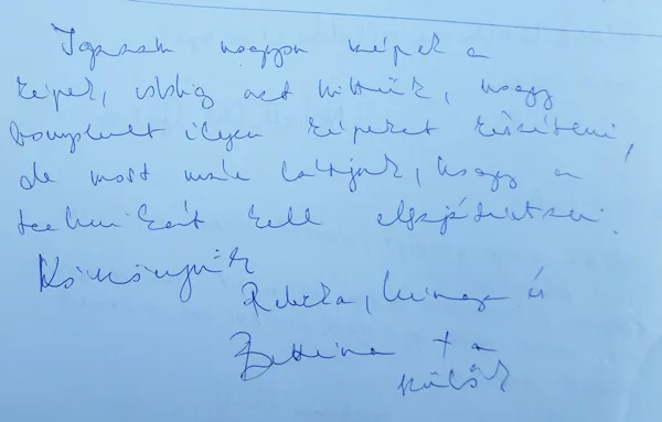 Egy szülő bejegyzése a Fess magadnak olajképet program Vendégkönyvébe