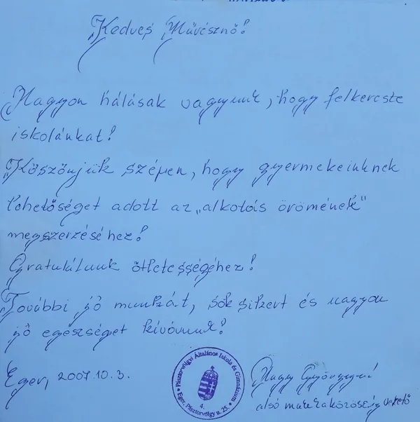 2007. október 9.  -  Pásztorvölgyi Általános Iskola Eger