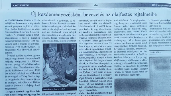 2004. szeptember  Petőfi Sándor Általános Iskola Nagykőrös