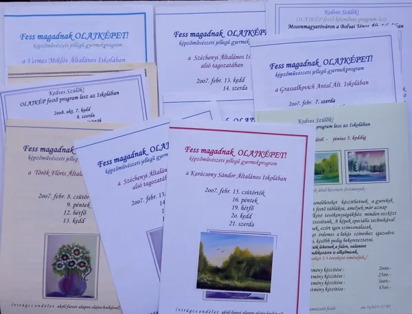 Invitations from the school year of 2007-2008.