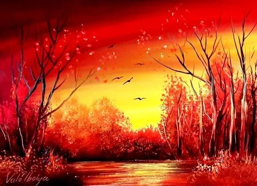 Violet Valo - Setting Sun, 20x30 cm