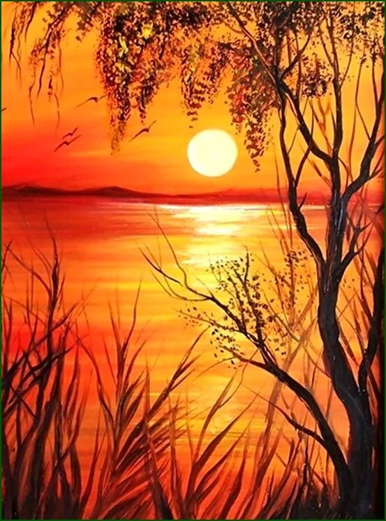 Violet Valo - Waterfront Sunset, 40x30 cm 