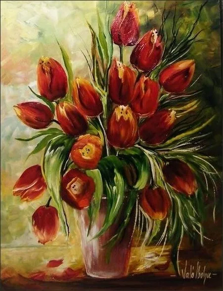 Violet Valo - Elegant Tulips, 40x30 cm