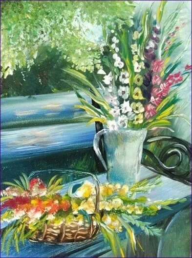 Violet Valo - Gladiolus, 35x30 cm